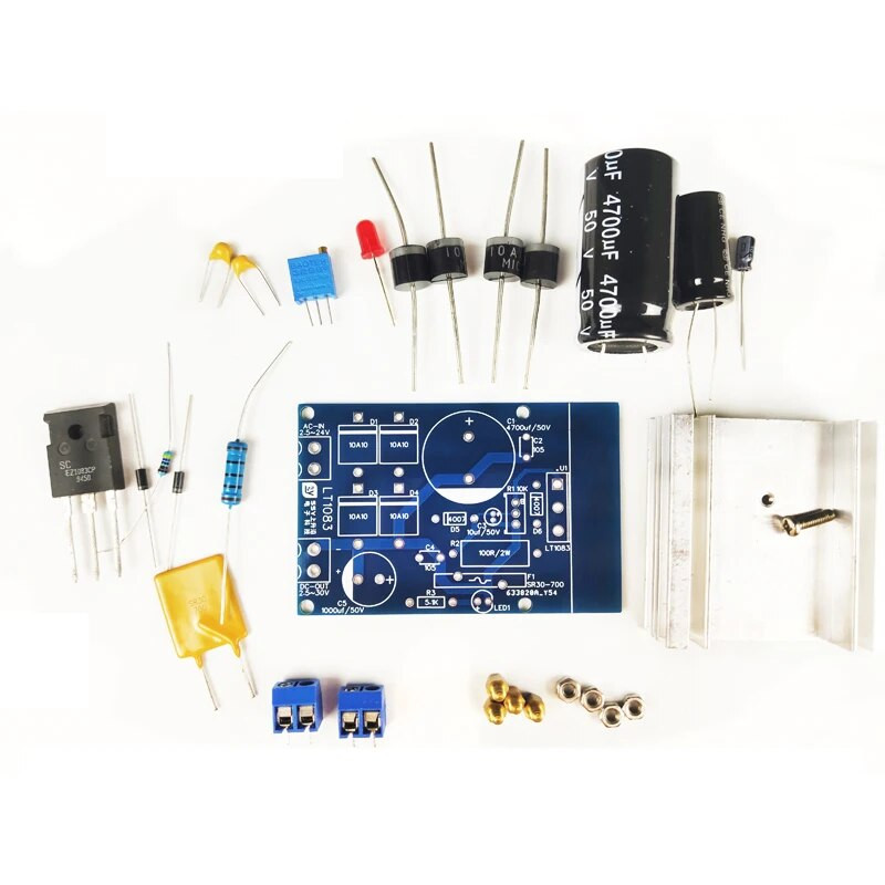 LT1084 Κιτ DIY ρυθμιστή τάσης μονάδας ρυθμιζόμενης ρυθμιζόμενης μονάδας τροφοδοτικού για εναλλαγή τροφοδοσίας Φόρτιση μπαταρίας