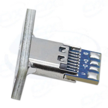 Type-C Υποδοχή USB 3.1 Type-C 2Pin 4Pin Θηλυκό βύσμα Θύρα φόρτισης USB 3.1 Type C Υποδοχή με βιδωτή πλάκα στερέωσης