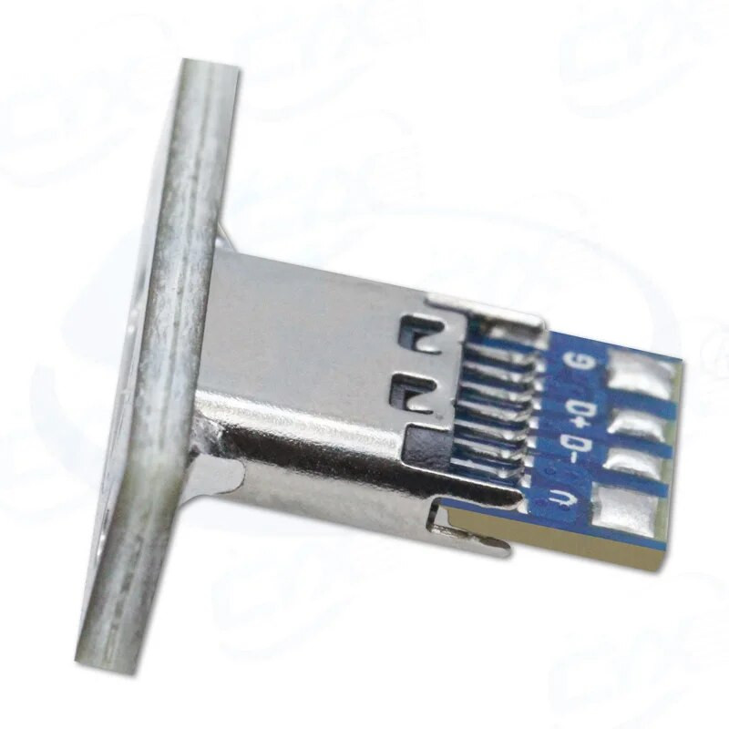 C tipo USB lizdas 3.1 C tipo 2 kontaktų 4 kontaktų moteriškos jungties lizdo įkrovimo prievadas USB 3.1 tipo C lizdas su sraigtiniu tvirtinimo plokšte
