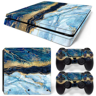 Za PS4 Slim konzolu i 2 kontrolera Naljepnica na koži PS4 Flame Design Zaštitna naljepnica Poklopac koji se može skinuti