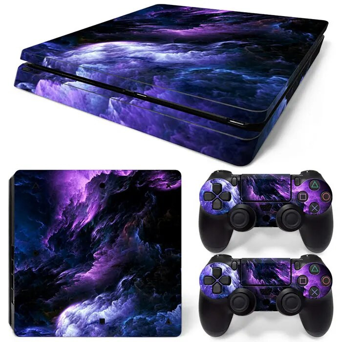 Za PS4 Slim konzolu i 2 kontrolera Naljepnica na koži PS4 Flame Design Zaštitna naljepnica Poklopac koji se može skinuti