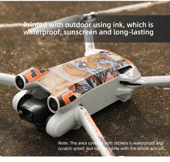 για DJI MINI 3 PRO PVC αυτοκόλλητο Drone Body Remote Control Skin Stickers Protective Film RC-N1/DJI RC Drone Accessories