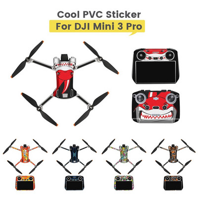 DJI Mini 3 Pro Drone PVC matrica védő Deluxe színes matricához bőrvédő burkolat DJI RC RC N1 távirányítóhoz