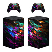 Αυτοκόλλητο Skin Skin Fragment Style Xbox Series X για κονσόλα & 2 χειριστήρια Decal Vinyl Protective Skins Style 1