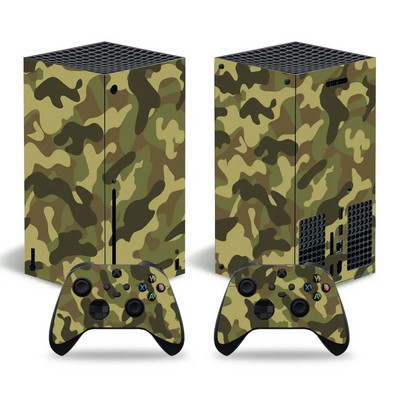 Κάλυμμα με αυτοκόλλητο δέρμα καμουφλάζ για κονσόλα Xbox Series X και 2 χειριστήρια Xbox Series X Skin Sticker Viny 3