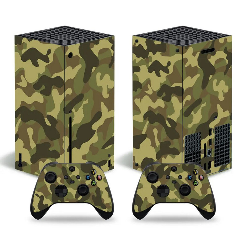 Κάλυμμα με αυτοκόλλητο δέρμα καμουφλάζ για κονσόλα Xbox Series X και 2 χειριστήρια Xbox Series X Skin Sticker Viny 3