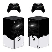 Lonely Style Xbox Series X ādas uzlīme konsolei un 2 kontrolieriem Vinila aizsargapvalki, 1. stils