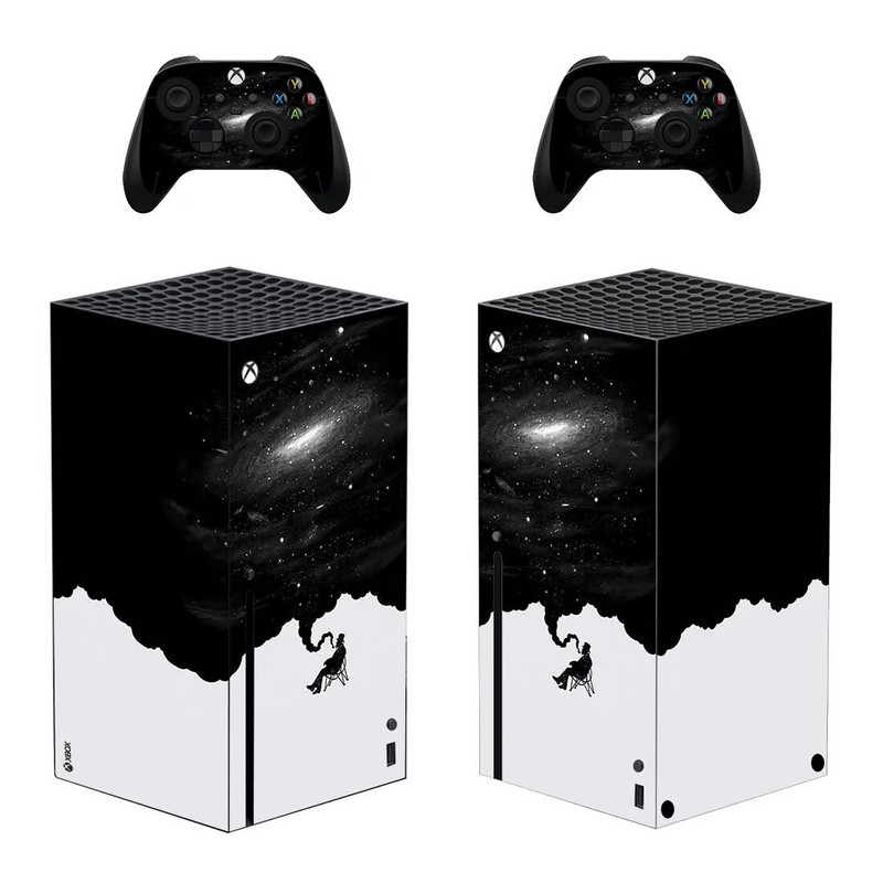 Lonely Style Xbox Series X ādas uzlīme konsolei un 2 kontrolieriem Vinila aizsargapvalki, 1. stils