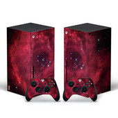 Starry Sky Style Xbox Series X nahakleebis konsooli ja 2 kontrolleri jaoks Vinüülist kaitsekatted, stiil 8