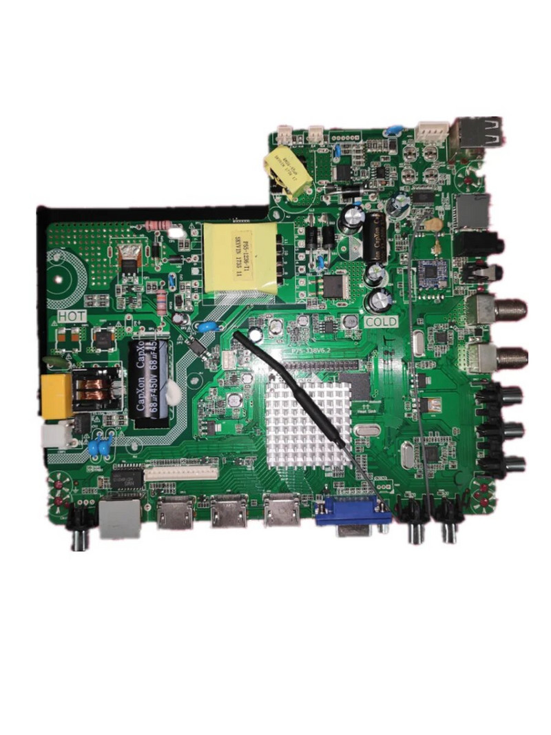 Bezmaksas sūtīšana! P75-338V6.2 Trīs vienā televizora mātesplate 74-82v 300ma 50w darbojas labi