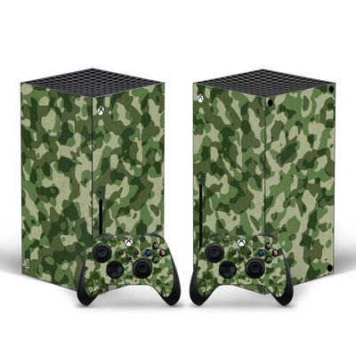 Fännistiiliga Xbox Series X nahakleebis konsooli ja 2 kontrolleri jaoks Vinüülist kaitsekattega kleebis, stiil 10