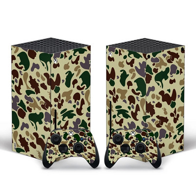 Fännistiiliga Xbox Series X nahakleebis konsooli ja 2 kontrolleri jaoks Vinüülist kaitsekattega kleebis, stiil 10