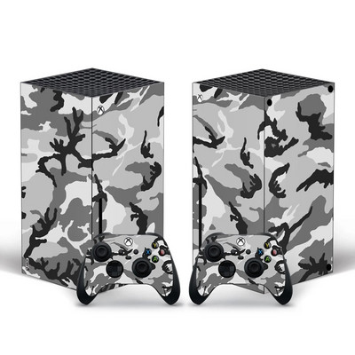 Fännistiiliga Xbox Series X nahakleebis konsooli ja 2 kontrolleri jaoks Vinüülist kaitsekattega kleebis, stiil 10