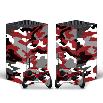 Fännistiiliga Xbox Series X nahakleebis konsooli ja 2 kontrolleri jaoks Vinüülist kaitsekattega kleebis, stiil 10
