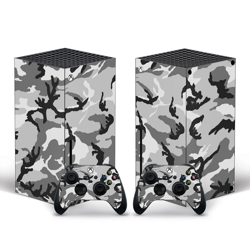 Fännistiiliga Xbox Series X nahakleebis konsooli ja 2 kontrolleri jaoks Vinüülist kaitsekattega kleebis, stiil 10
