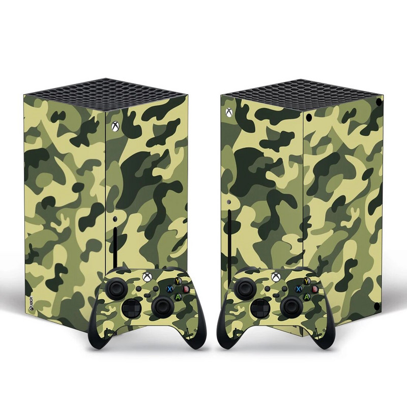 Fännistiiliga Xbox Series X nahakleebis konsooli ja 2 kontrolleri jaoks Vinüülist kaitsekattega kleebis, stiil 10