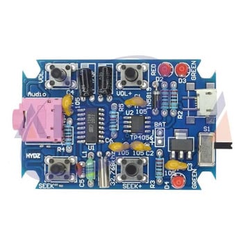 DIY Electronic Kit Ασύρματο στερεοφωνικό FM ραδιοφωνικό δέκτη μονάδα PCB 76MHz-108MHz DC 1,8V-3,6V