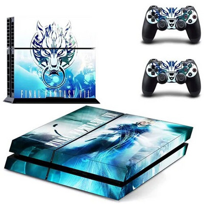 νέο αυτοκόλλητο δέρματος Final Fantasy VII Decal PS4 για Sony Playstation 4 Προστατευτικό φιλμ κονσόλας +2Pcs Controllers 7 μοτίβα