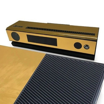 Златен гланциран кожен стикер за ЕДИН конзолен контролер + Kinect Decal Vinyl