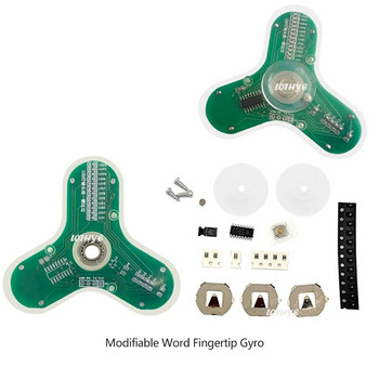 LOTHYE LED Fingertip Gyro Making Kit DIY Gyroscope Electronic Kit Luminous Fidget Spinner Fun Saldering Skills Practice DIY Kit