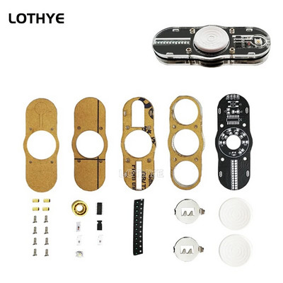 LOTHYE LED pirštų galiukų giroskopo rinkinys „pasidaryk pats“ giroskopo elektroninis rinkinys Šviečiantis „Fidget Spinner“ Linksmas litavimo įgūdžių praktikos „pasidaryk pats“ rinkinys