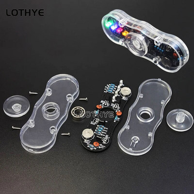 LOTHYE LED pirštų galiukų giroskopo rinkinys „pasidaryk pats“ giroskopo elektroninis rinkinys Šviečiantis „Fidget Spinner“ Linksmas litavimo įgūdžių praktikos „pasidaryk pats“ rinkinys
