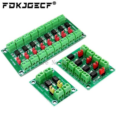 PC817 2 4 8 καναλιών Optocoupler Isolation Board Μονάδα προσαρμογέα μετατροπέα τάσης 3,6-30V Driver Photoelectric Isolated Module