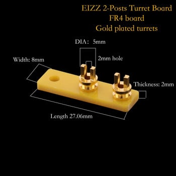 EIZZ High End FR4 Turret Board Tag Strip Terminal Lug Board for Vintage Hifi Tube Amplifier Guitar AMP Project