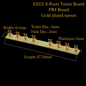 EIZZ High End FR4 Turret Board Tag Strip Terminal Lug Board for Vintage Hifi Tube Amplifier Guitar AMP Project