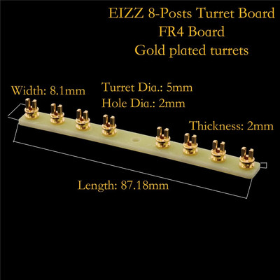 EIZZ High End FR4 turret tahvli sildiriba klemmliistu plaat vanaaegse hifi toruvõimendi kitarri AMP DIY projekti jaoks