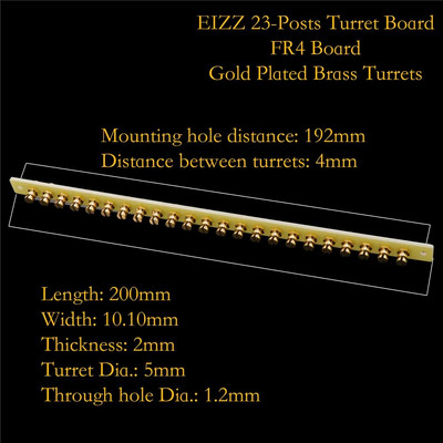 EIZZ High End FR4 turret tahvli sildiriba klemmliistu plaat vanaaegse hifi toruvõimendi kitarri AMP DIY projekti jaoks