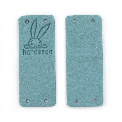 20 tk Küüliku käsitsi valmistatud sildid Käsitsi valmistatud etiketile Kawaii õmblemine nahast sildid mütsidele Kootud dekoratiivsed riided kingitused kotid 2x5 cm