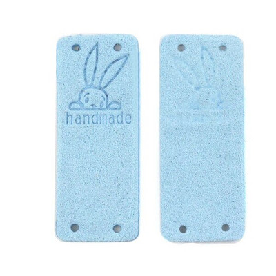 20 tk Küüliku käsitsi valmistatud sildid Käsitsi valmistatud etiketile Kawaii õmblemine nahast sildid mütsidele Kootud dekoratiivsed riided kingitused kotid 2x5 cm