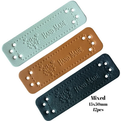 Logo-ul arborelui vieții cu etichete din piele lucrate manual pentru etichete de îmbrăcăminte pentru copii Rucsac Etichetă decorativă din piele pentru accesorii Zakka