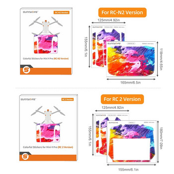 Αυτοκόλλητο Body Arm Protective Film Pattern DIY with Air Vent Protective Sticker Importable Removable RC Drone for DJI Mini 4 Pro