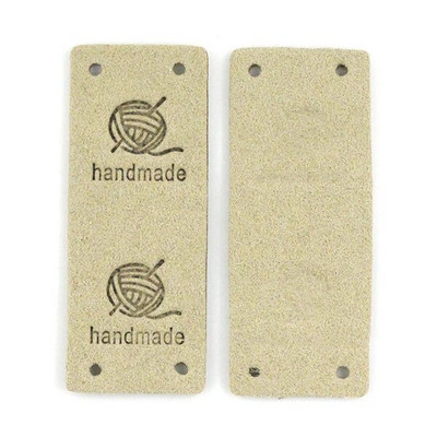 20Gb Dzijas kamols Ādas etiķete apģērbam Roku darbs Etiķetes Roku darbs Birkas Adīšana Cepure DIY Dāvanas Somas Šūt Aksesuāri 2*5CM