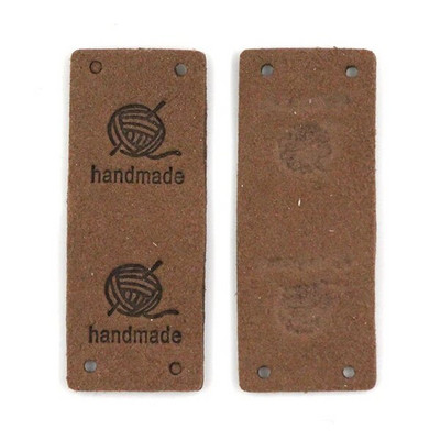 20Gb Dzijas kamols Ādas etiķete apģērbam Roku darbs Etiķetes Roku darbs Birkas Adīšana Cepure DIY Dāvanas Somas Šūt Aksesuāri 2*5CM