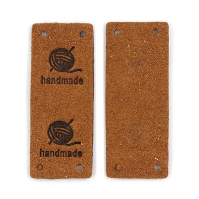 20Gb Dzijas kamols Ādas etiķete apģērbam Roku darbs Etiķetes Roku darbs Birkas Adīšana Cepure DIY Dāvanas Somas Šūt Aksesuāri 2*5CM