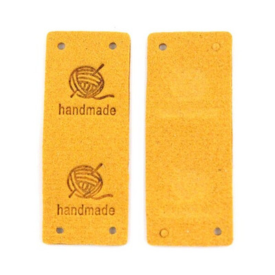 20Gb Dzijas kamols Ādas etiķete apģērbam Roku darbs Etiķetes Roku darbs Birkas Adīšana Cepure DIY Dāvanas Somas Šūt Aksesuāri 2*5CM