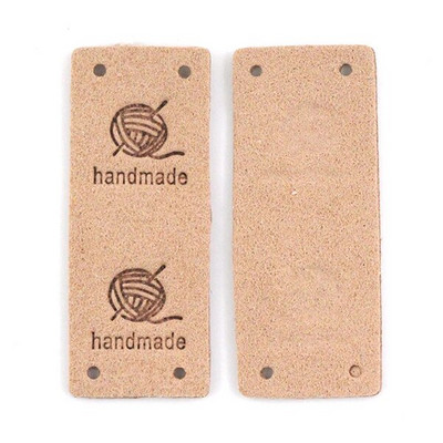 20Gb Dzijas kamols Ādas etiķete apģērbam Roku darbs Etiķetes Roku darbs Birkas Adīšana Cepure DIY Dāvanas Somas Šūt Aksesuāri 2*5CM