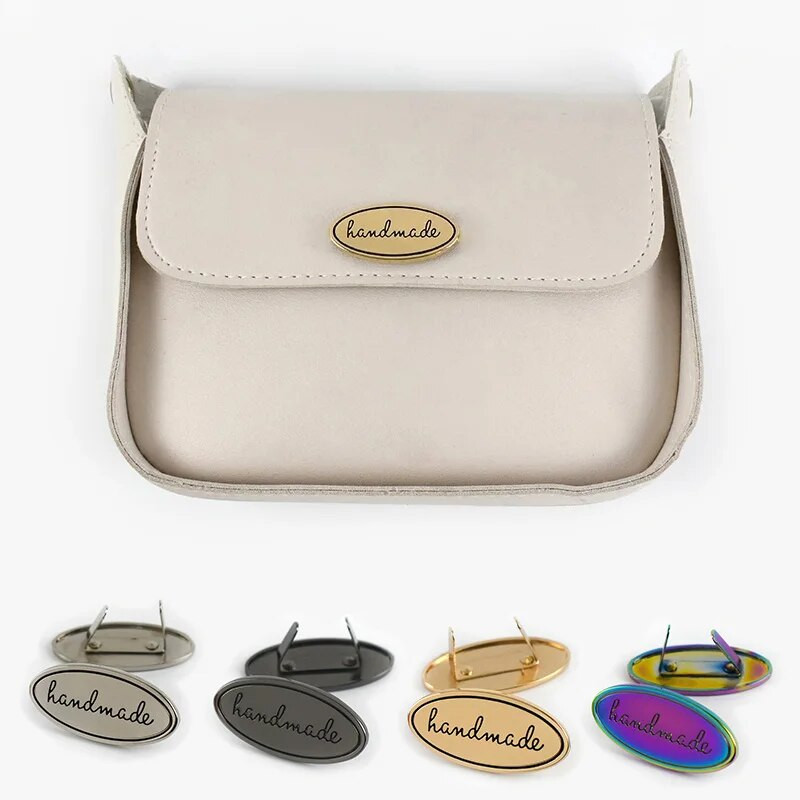 5 vnt. aukso sidabro spalvos metalo rankų darbo drabužių etiketės krepšių etiketės rankinės Rankų darbo raidėmis spausdintos „pasidaryk pats“ siuvimo etiketės