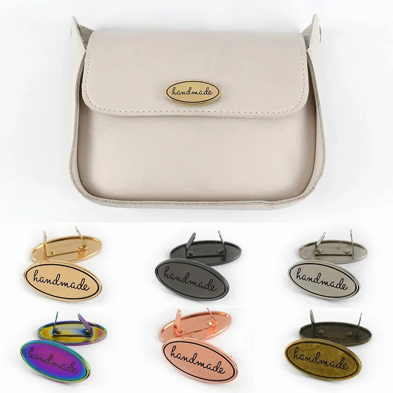 5 vnt. aukso sidabro spalvos metalo rankų darbo drabužių etiketės krepšių etiketės rankinės Rankų darbo raidėmis spausdintos „pasidaryk pats“ siuvimo etiketės