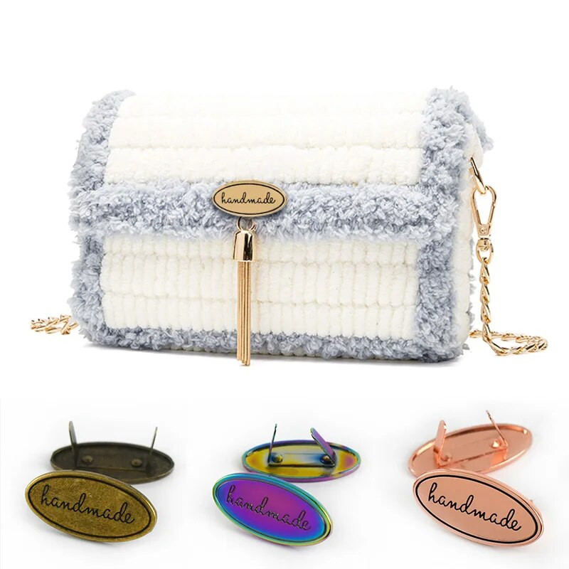 5 vnt. aukso sidabro spalvos metalo rankų darbo drabužių etiketės krepšių etiketės rankinės Rankų darbo raidėmis spausdintos „pasidaryk pats“ siuvimo etiketės