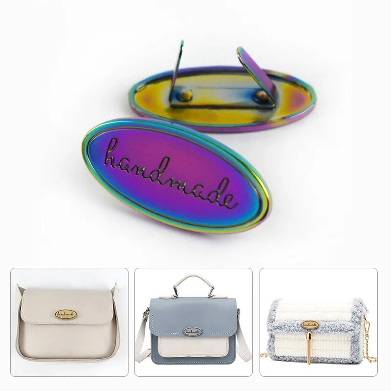 5 vnt. aukso sidabro spalvos metalo rankų darbo drabužių etiketės krepšių etiketės rankinės Rankų darbo raidėmis spausdintos „pasidaryk pats“ siuvimo etiketės