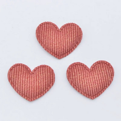 50tk/partii 35*30mm polsterdatud sädelevast riidest südameaplikatsioonid meisterdamiseks Mütsid Riided Retuusid Õmblustarbed Peakatted Dekoorplaastrid