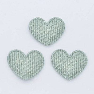 50tk/partii 35*30mm polsterdatud sädelevast riidest südameaplikatsioonid meisterdamiseks Mütsid Riided Retuusid Õmblustarbed Peakatted Dekoorplaastrid