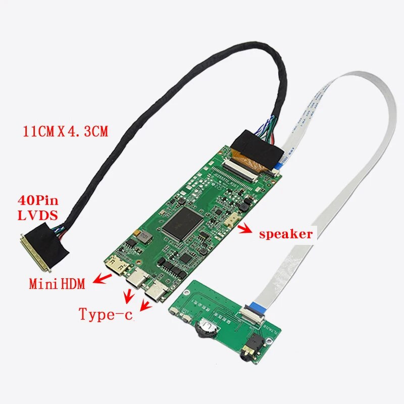 LP156WH2-TL Type-c piedziņas platei 40Pin LVDS 1366*768 klēpjdatora LCD ekrāna vadības mātesplatei USB-c DisplayPort