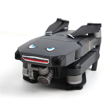 2 комплекта Camera Drone Body Skin Cool Shark Face 3M Decals Номер на батерията Стикер за DJI MAVIC Mini/PRO/Spark/2/AIR 3M Стикери