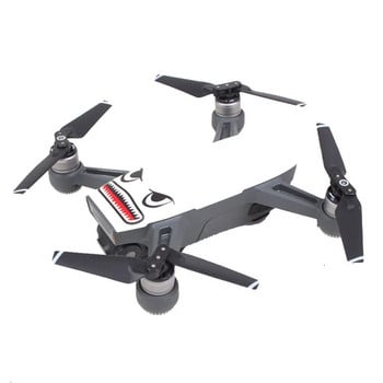 2 комплекта Camera Drone Body Skin Cool Shark Face 3M Decals Номер на батерията Стикер за DJI MAVIC Mini/PRO/Spark/2/AIR 3M Стикери