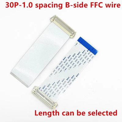 Гъвкав плосък кабел FFC кабел 30 пина 1.0 стъпка противоположна посока с конектор за TTL LCD монитор 25 см * 3.1 см
